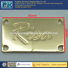 High precision gold plating custom logo plate